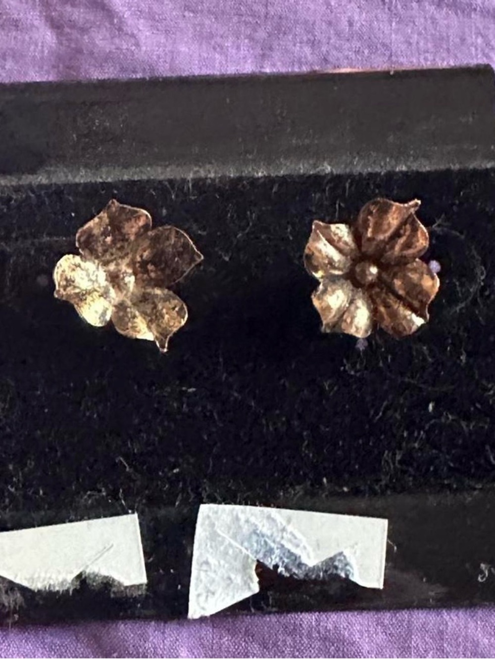 American Vintage Gold Floral Stud Earrings